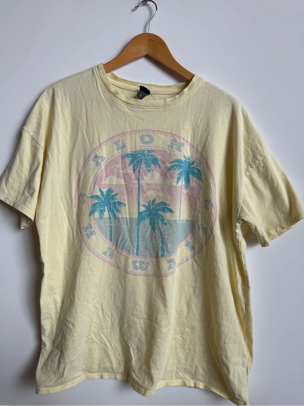 wild fable Pale Yellow Palm Graphic Tee